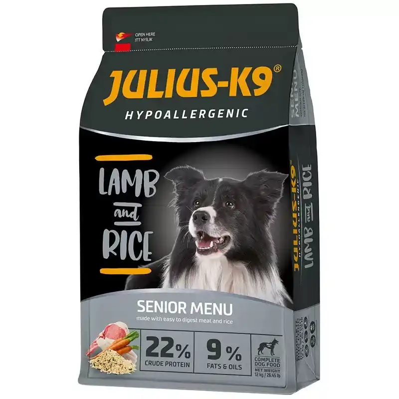 Julius K-9 Senior Hypoallergenic Lamb & Rice 12kg Szezonális akció