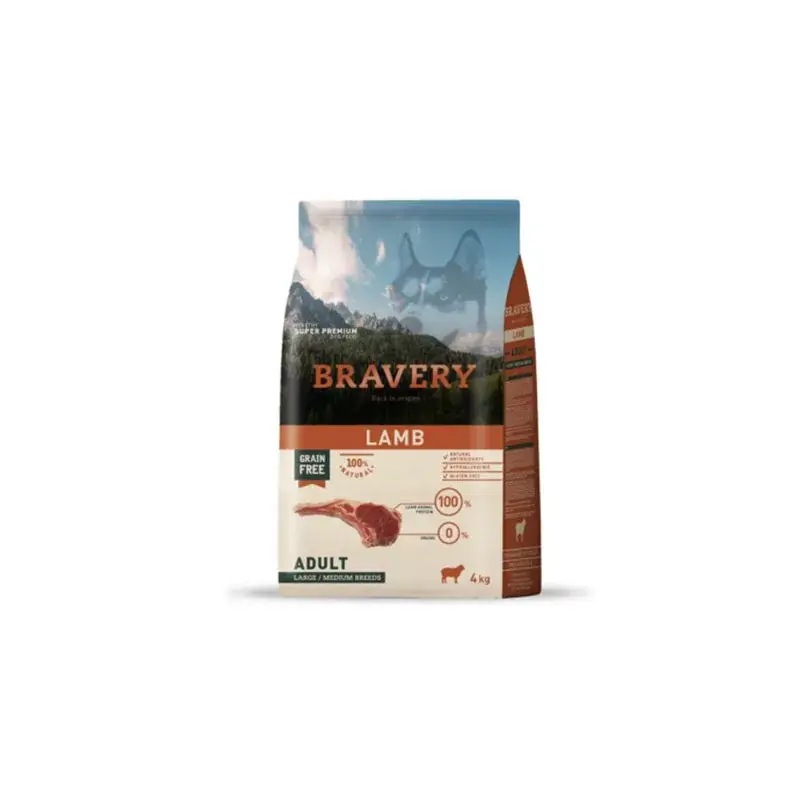 Bravery Medium/Large Adult Lamb 4kg Kedvezményes ár