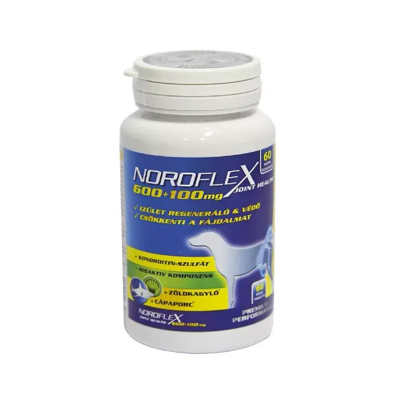 Noroflex 600+100mg 60db ízületvédő, fájdalomcsökkentő rágótabletta Expressz kézbesítés