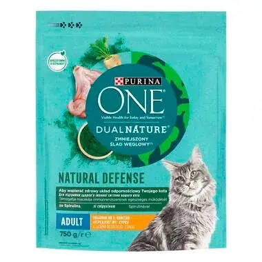 PURINA ONE DualNature 750gr Spirulinával csirkében gazdag száraz eledel felnőtt macskáknak Ne maradj le