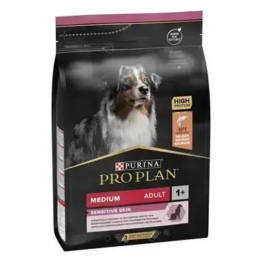 Purina PRO PLAN Medium Adult SENSITIVE SKIN lazacban gazdag száraz kutyaeledel 14kg Alacsony ár