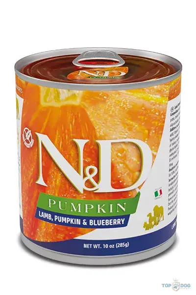 Gyors szállítás N&D Pumpkin Dog konzerv bárány&áfonya sütőtökkel Adult 285gr