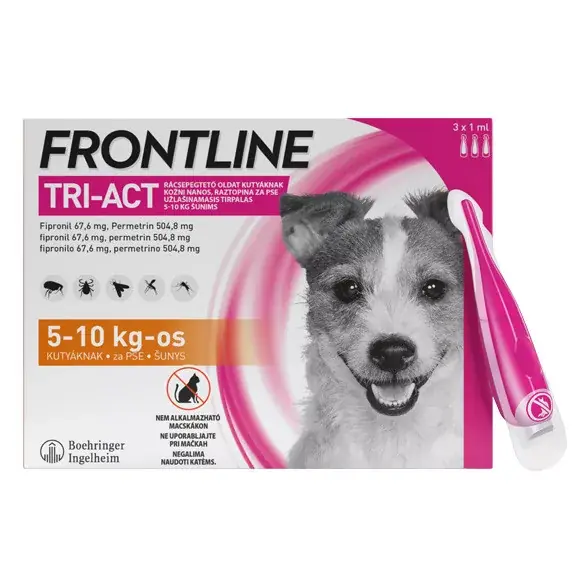 Legkelendőbb FRONTLINE Tri-Act® 5-10 kg (3 pipetta)