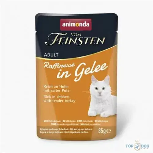 Animonda Vom Feinsten Adult (Raffinesse in Jelly) alutasakos csirke+pulyka - Felnőtt macskák részére 85gr Exkluzív ajánlat