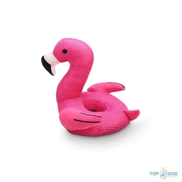 Bestseller Summer kutyajáték mesh flamingo 18x16x15 cm