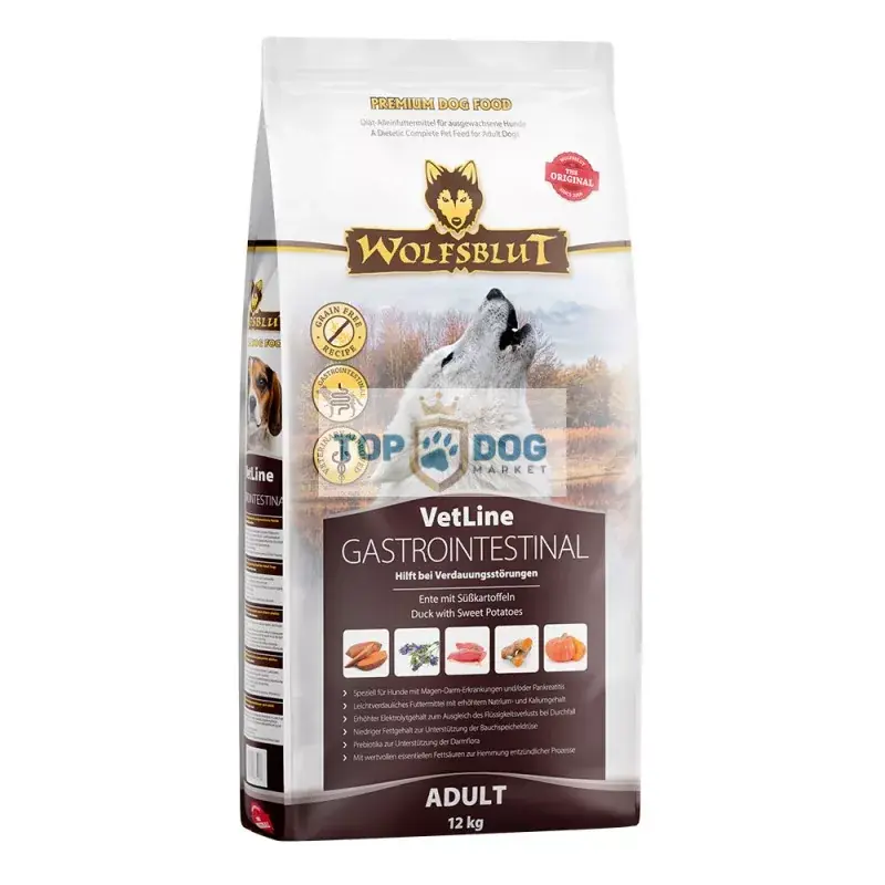 Kihagyhatatlan ajánlat Wolfsblut VetLine Gastrointestinal - Kacsa édesburgonyával 2kg
