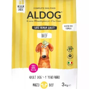 Biztonságos fizetés ALDOG BEEF HIPOALLERGÉN KUTYATÁP MEDIUM 3 KG