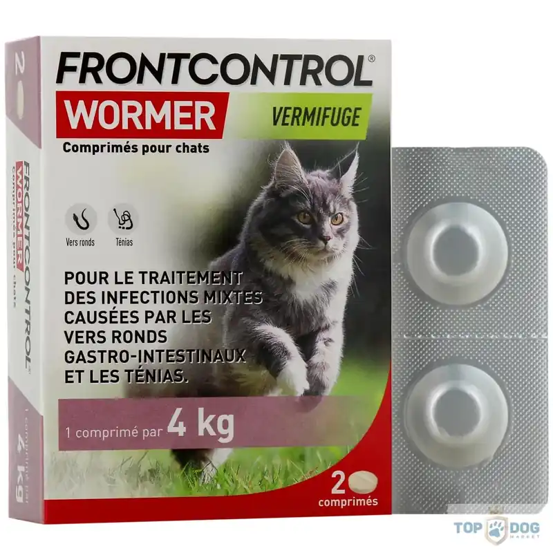 Szezonális akció Frontcontrol Wormer 230/20 mg féregtelenítő filmtabletta macskák részére 2db /doboz