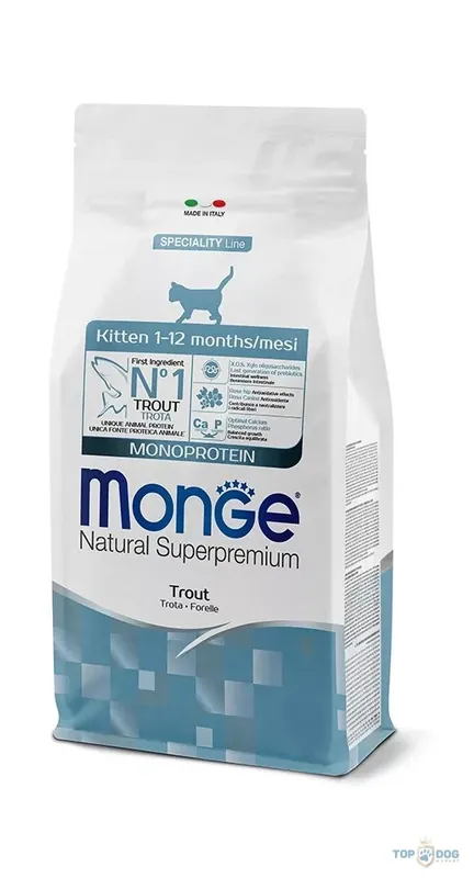 Monge Cat 1,5kg Kitten Pisztráng Monopro Expressz kézbesítés