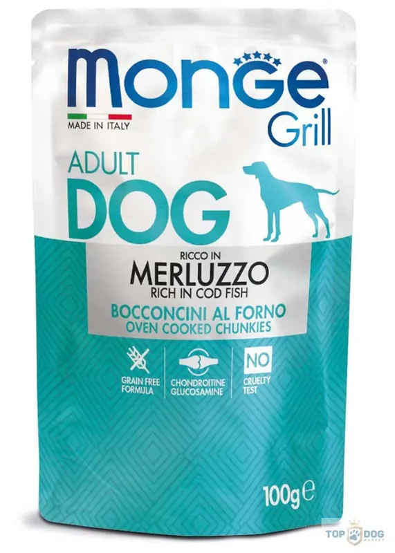 Monge Grill Dog 100g Tőkehal Árcsökkenés