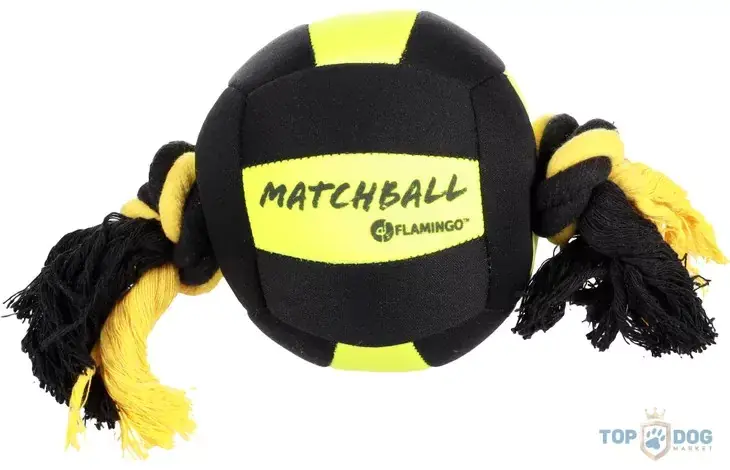 Játék Matchball 18cm Aqua Ball kötéllel, fekete és sárga 5345438 Expressz szállítás