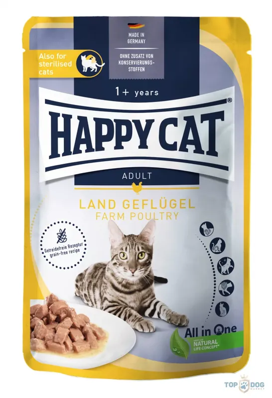 Happy Cat Pouch baromfi szószos 85gr Legnépszerűbb