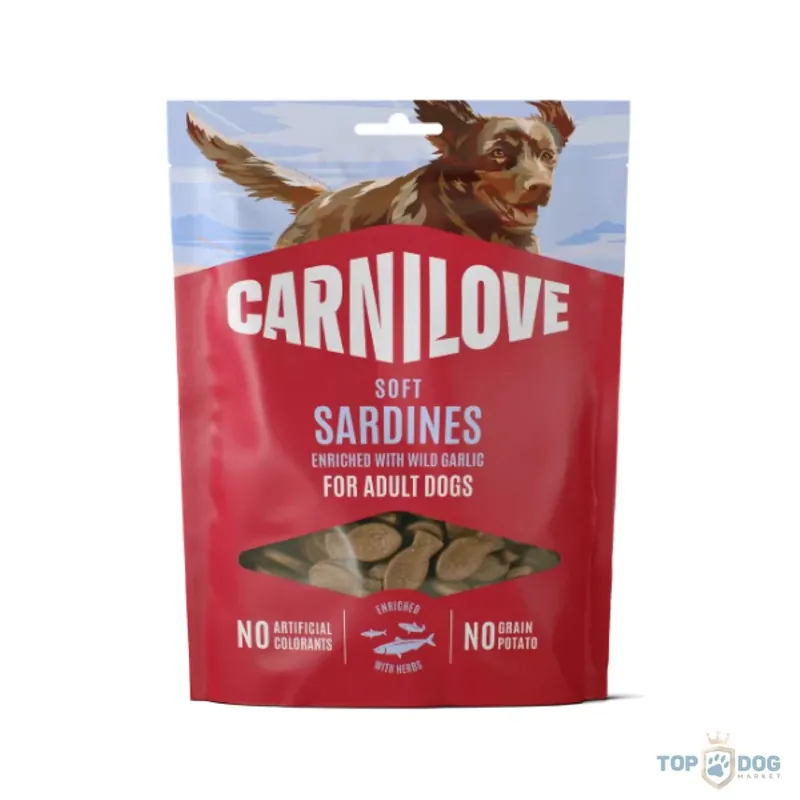 Carnilove Dog Soft Snack Sardines Enriched With Wildgarlic -Szardínia Medvehagymával 200g Szuper ajánlat
