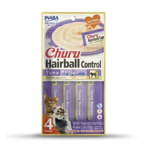 Inaba Ciao Churu Hairball Tonhalas - szőrlabda ellen 4*14gr Szuper akció