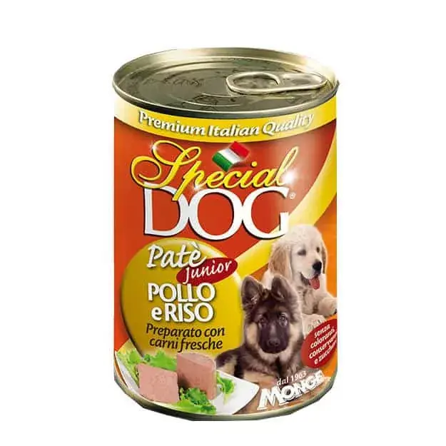Azonnal elérhető SPECIAL DOG Puppy & Junior Pástétom csirkével és rizzsel 400g