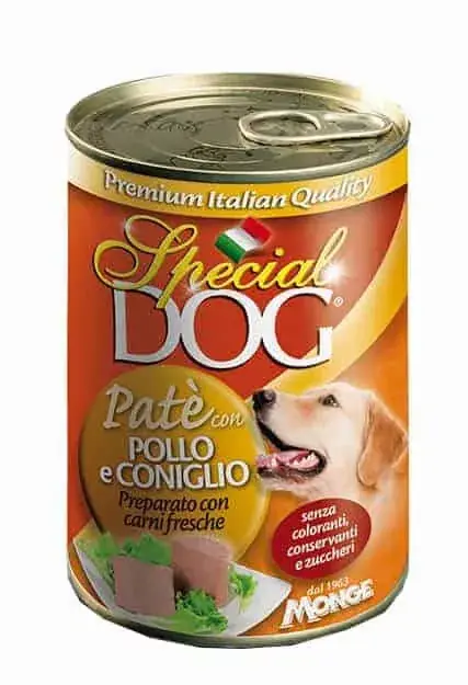 SPECIAL DOG Konzerv Pástétom csirkével és nyúllal 400g Azonnali szállítás