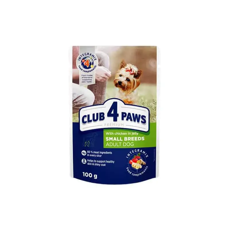 CLUB 4 PAWS PREMIUM DOG NEDVES ELEDEL CSIRKE JELLY 100G Vedd meg most