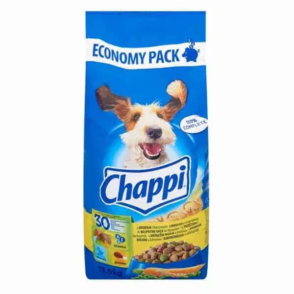 CHAPPI kutyatáp Baromfi-Zöldség ízesítéssel 13,5kg Azonnal elérhető