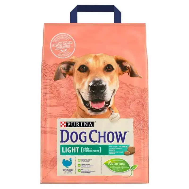 Gyors szállítás Dog Chow Light száraz kutyaeledel pulykával 2,5kg