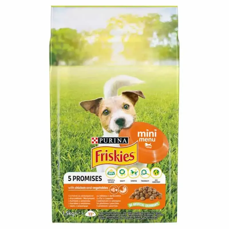 Ajánlat Friskies Mini Menu száraz kutyaeledel csirkével és zöldségekkel 1,5kg