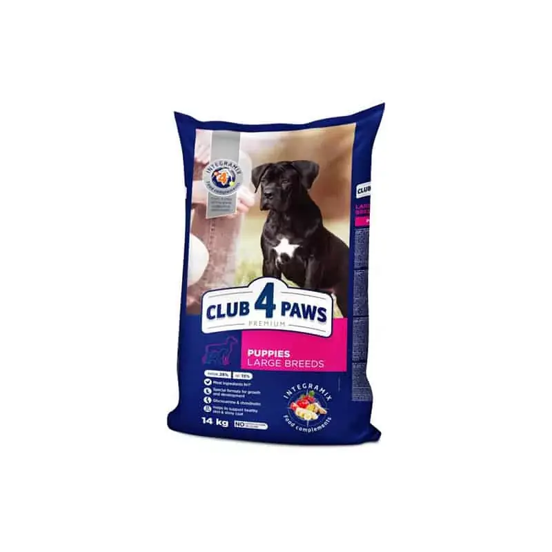 Expressz kézbesítés CLUB 4 PAWS PREMIUM DOG PUPPY LARGE SZÁRAZ TÁP CSIRKE 14KG