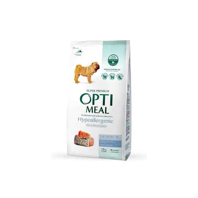 OPTIMEAL DOG DRY HYPOALLERG 1,5KG LAZAC MEDIUM-LARGE Kedvezmény