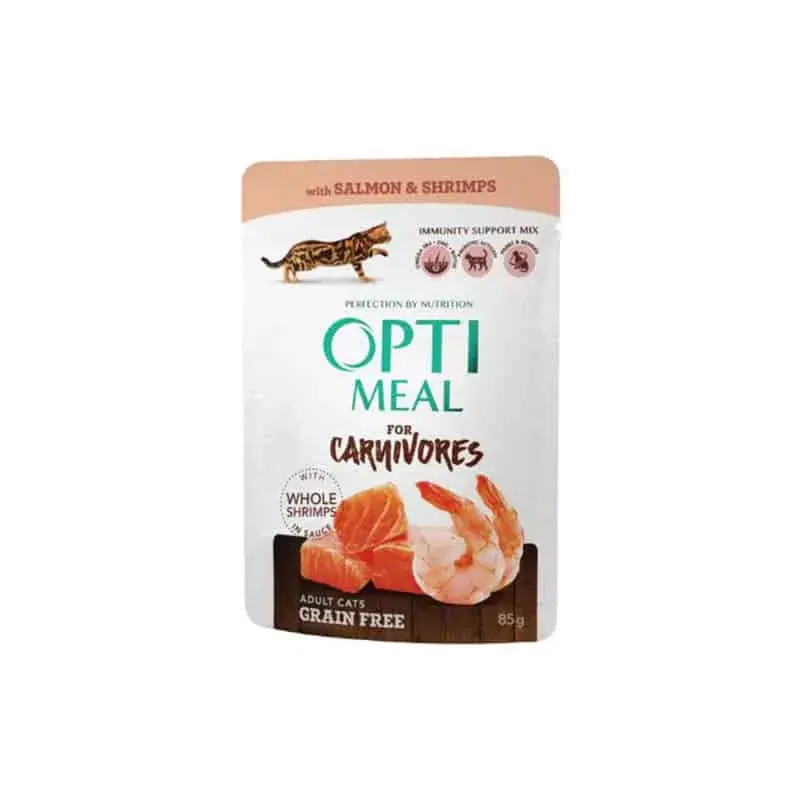 Azonnal elérhető OPTIMEAL CAT POUCH CARNI 85G GFREE LAZAC-GARNÉL