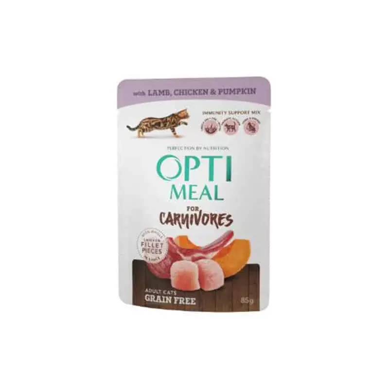 OPTIMEAL CAT POUCH CARNI 85G GFREE BÁR-CSIR-TÖK Vásárlói kedvenc