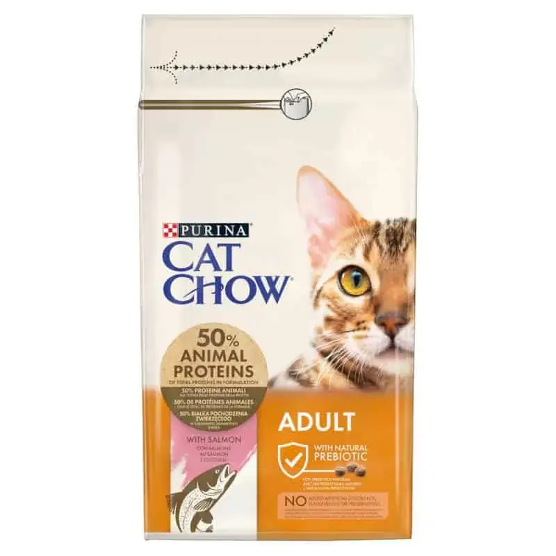 Expressz szállítás Cat Chow Adult lazacban gazdag száraz macskaeledel 1,5kg