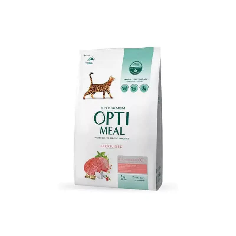 OPTIMEAL CAT STERIL SZÁRAZ MACSKATÁP MARHA 4KG Vedd meg online