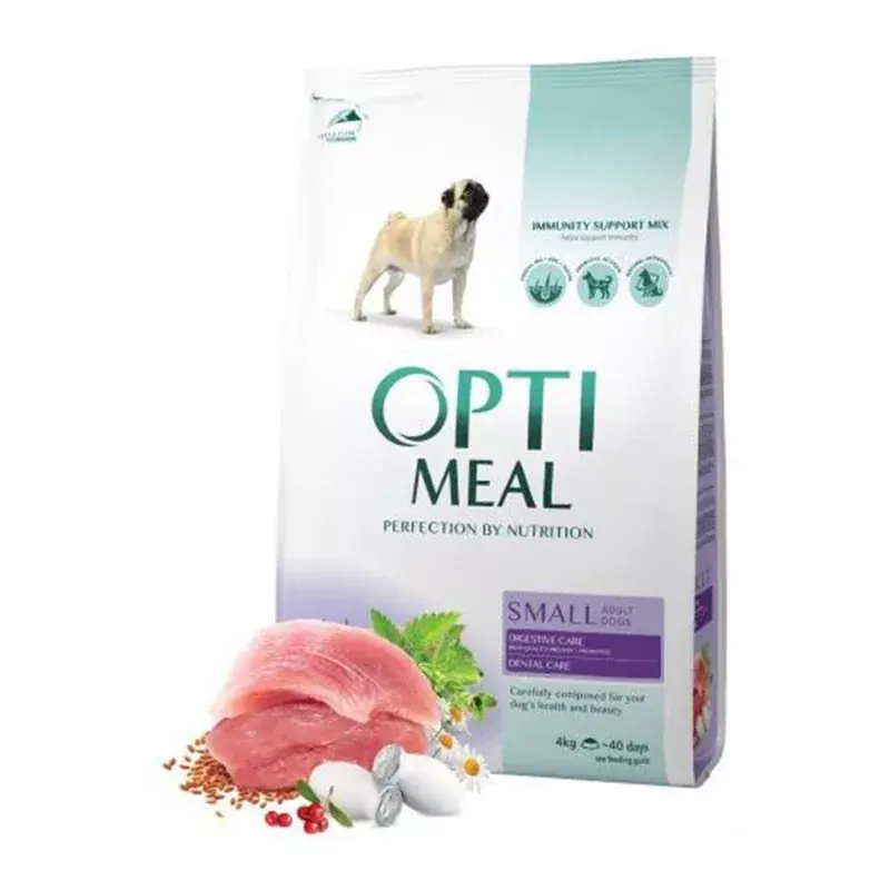 Azonnali szállítás OPTIMEAL DOG SZÁRAZ TÁP KIS MÉRETŰ KUTYÁKNAK KACSÁVAL 4KG