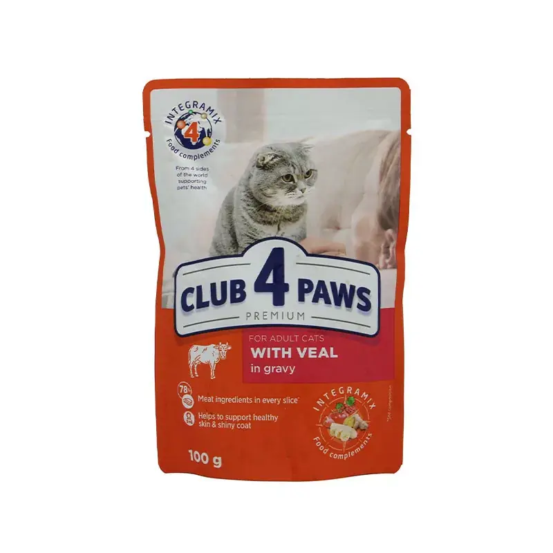 Bestseller CLUB 4 PAWS PREMIUM CAT NEDVES ELEDEL BORJÚ GRAVY 100G