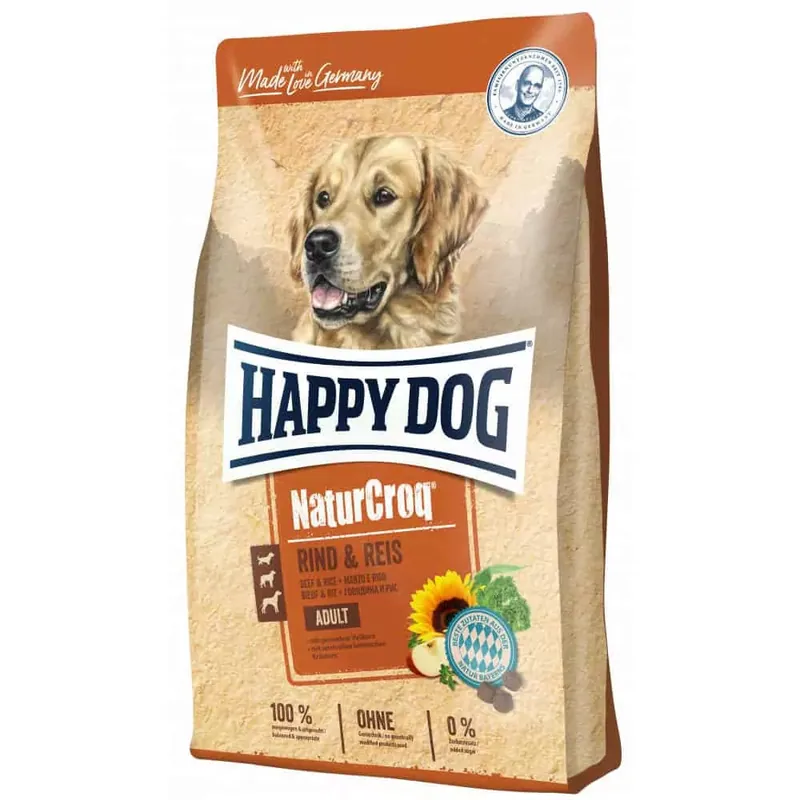 Nézd meg most Happy Dog NaturCroq Marhahússal és rizzsel 15kg