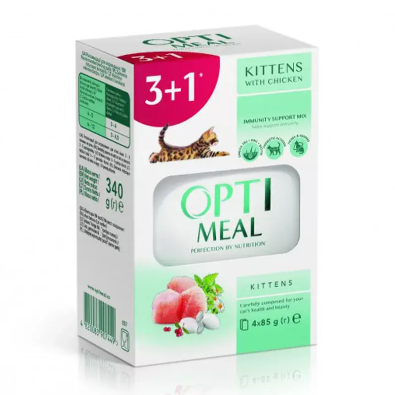 OPTIMEAL CAT CSIRKE 340G (3+1) Expressz szállítás
