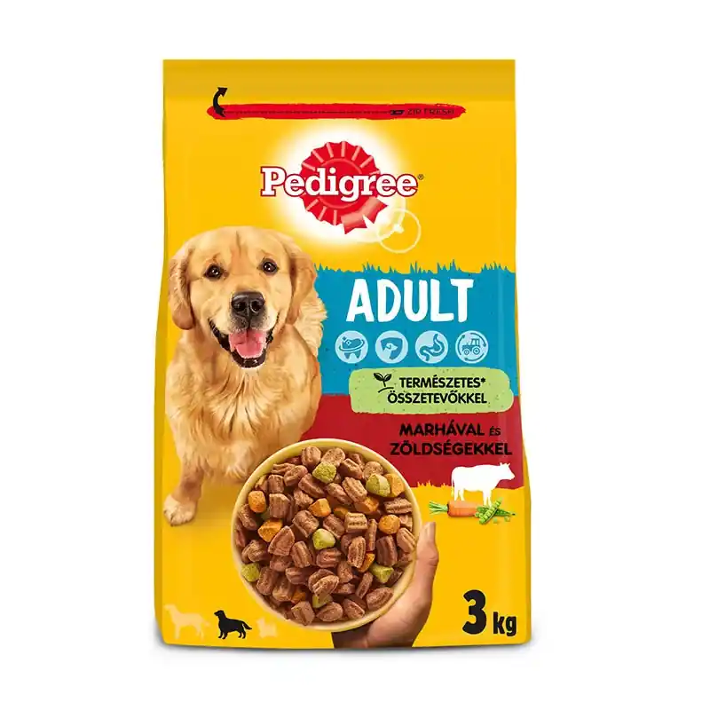 Végkiárusítás PEDIGREE DOG SZÁRAZ M/L 3KG MARHA-ZÖLDSÉG
