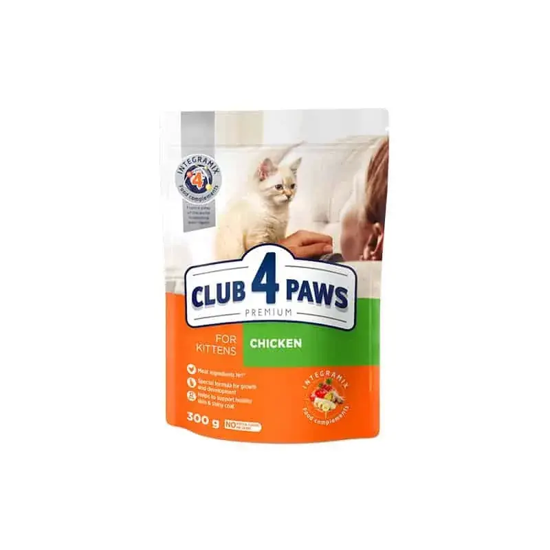 Outlet CLUB4PAWS CAT DRY KITTEN CSIRKE 300G