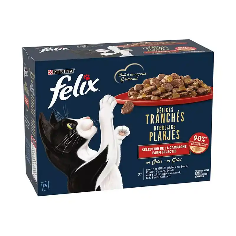 FELIX DELICIOUSLY MULTIPACK 12X80G MARHA/CSIRKE/KACSA/PULYKA Korlátozott ajánlat