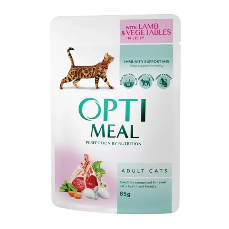 Azonnali szállítás xOPTIMEAL CAT POUCH 85G BÁRÁNY