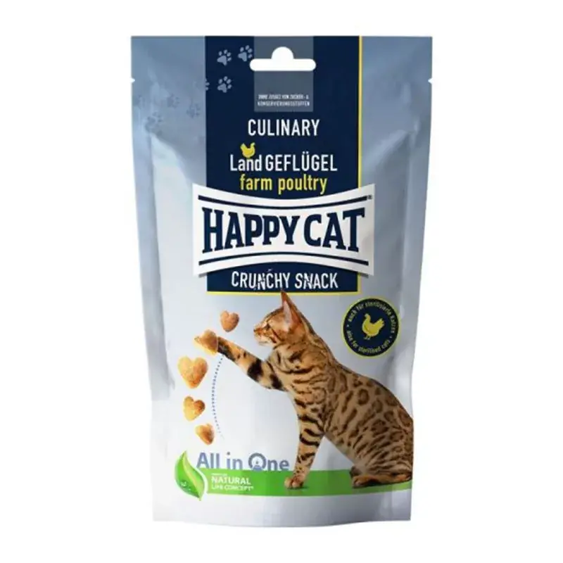 HAPPY CAT CRUNCHY SNACK 70G BAROMFI Gyors szállítás
