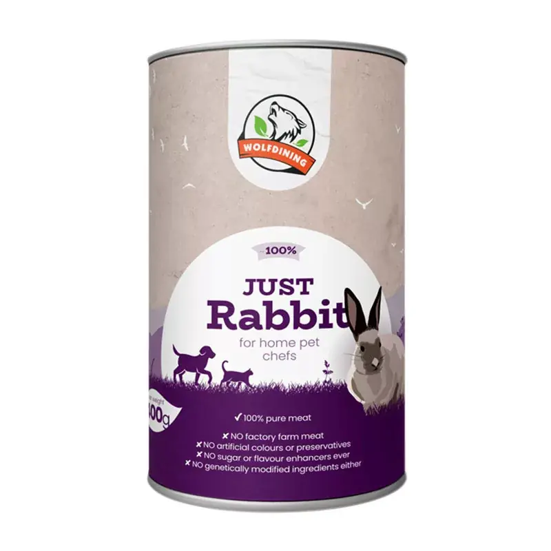 Azonnal elérhető FARKASKONYHA KUTYA BIO JUSTRABBIT NYÚL 100% PÁROLT HÚS ÉS BELSŐSÉG 400 G