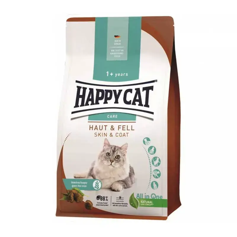 Happy Cat Sensitive Skin-Coat macskaeledel / 1,3 kg Ajánlat