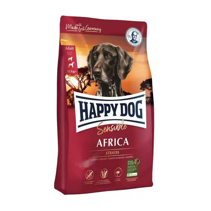 Happy Dog Sensible Africa - Strucchús és burgonya 12,5kg Akció