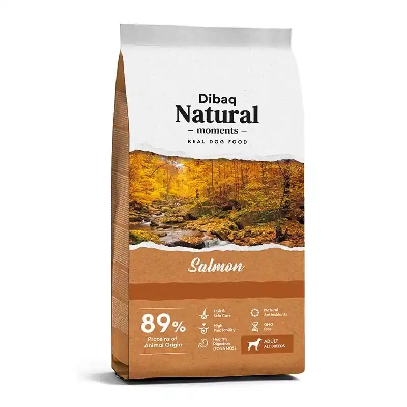 Biztonságos vásárlás DIBAQ NATURAL MOMENTS ADULT SALMON - MAGAS PRÉMIUM MINŐSÉGŰ ELEDEL LAZACCAL KÖZE