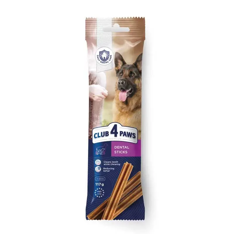 Azonnal elérhető CLUB4PAWS DOG DENTAL STICK 117G LARGE BREEDS