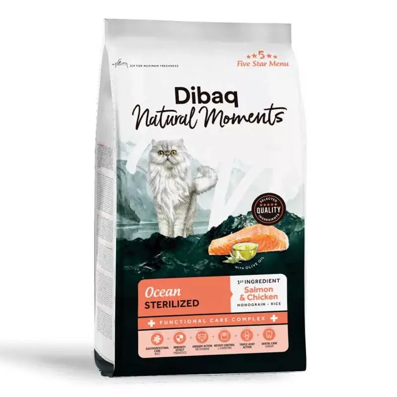 Dibaq Natural Moments CAT OCEAN STERILIZED 6KG LAZAC-CSIRKE Expressz szállítás