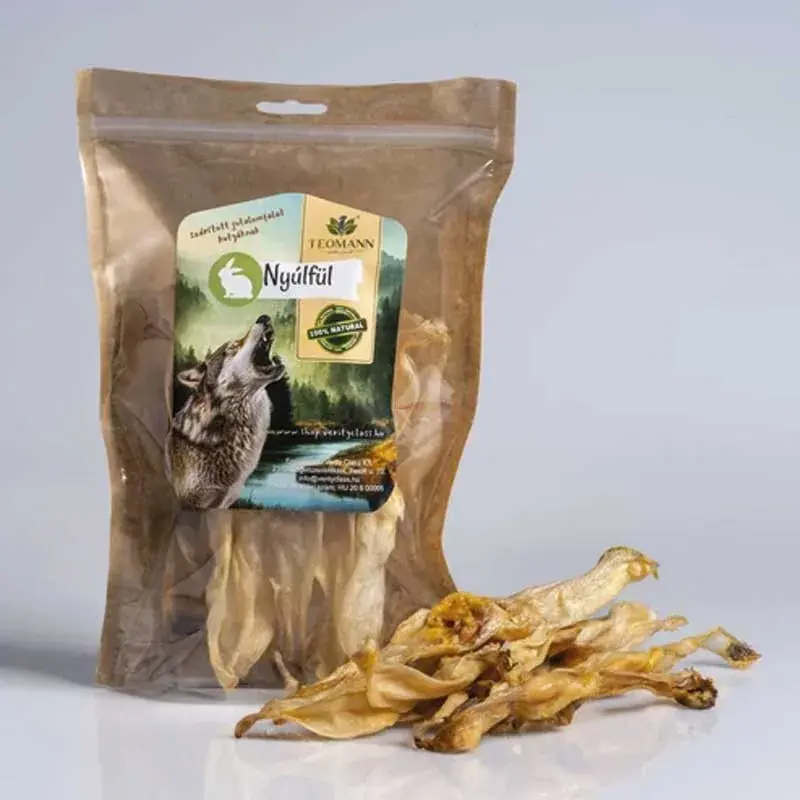 TEOMANN SZÁRÍTOTT NYÚLFÜLEK 500G Kedvezmény