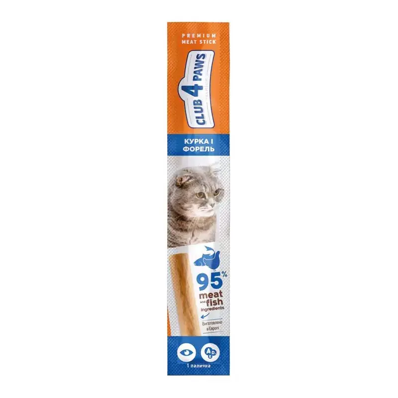 CLUB4PAWS CAT MEATY STICK 5G CSIRKE-PISZTRÁ Gyors kiszállítás