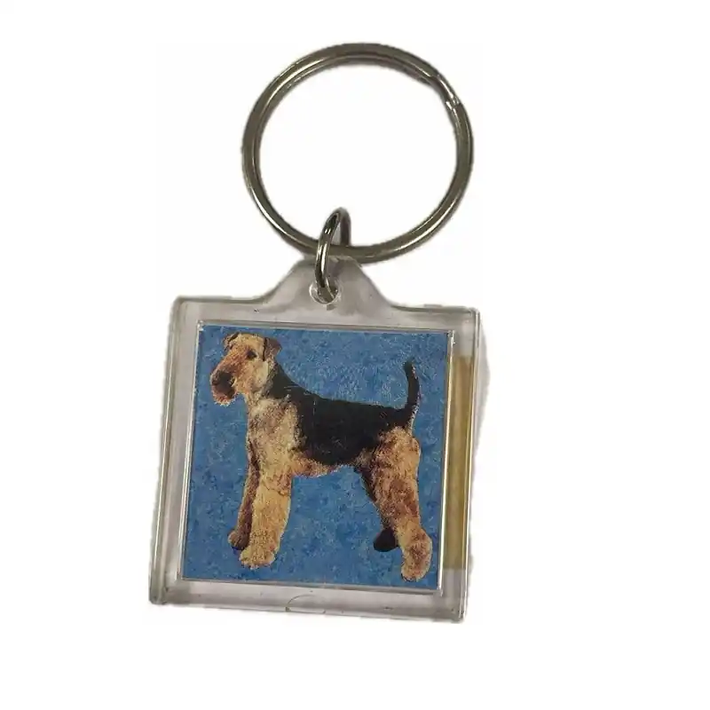 Airedale terrier képes kulcstartó Olcsó
